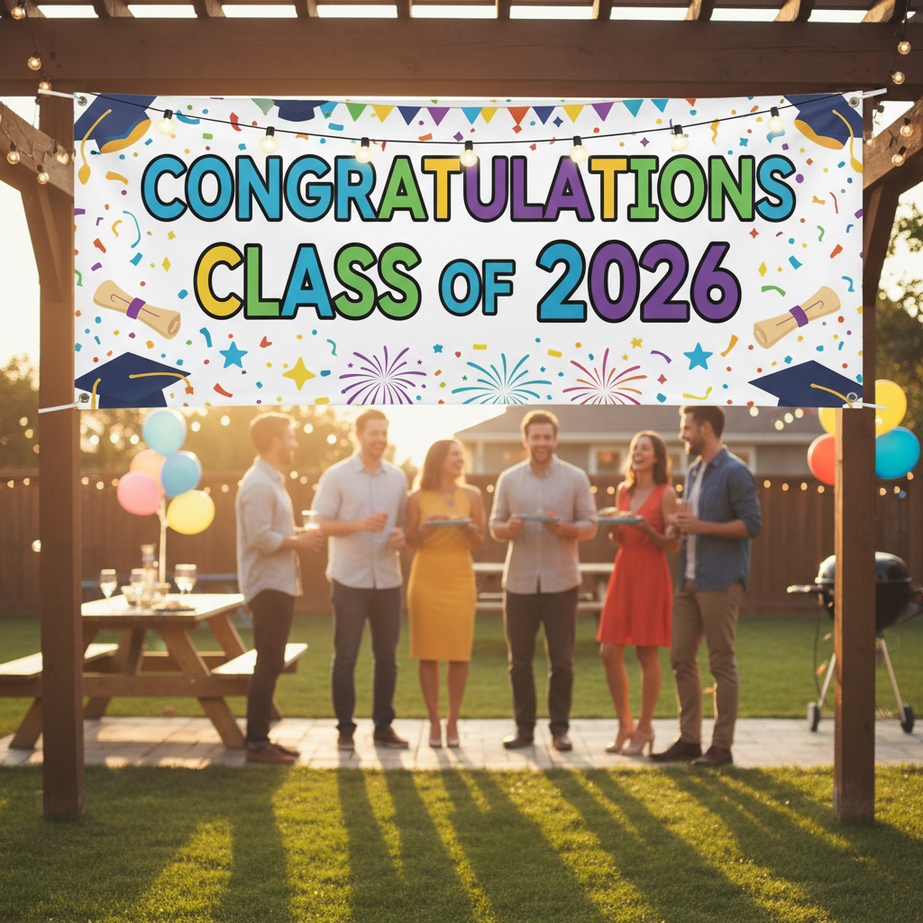 Custom Vinyl Banner 2x6 ft – Graduation & Event Banner | MKY Kustom Kreations