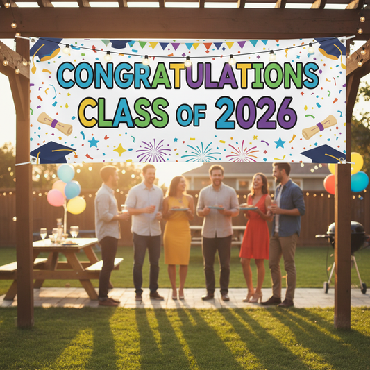 Custom Vinyl Banner 2x6 ft – Graduation & Event Banner | MKY Kustom Kreations