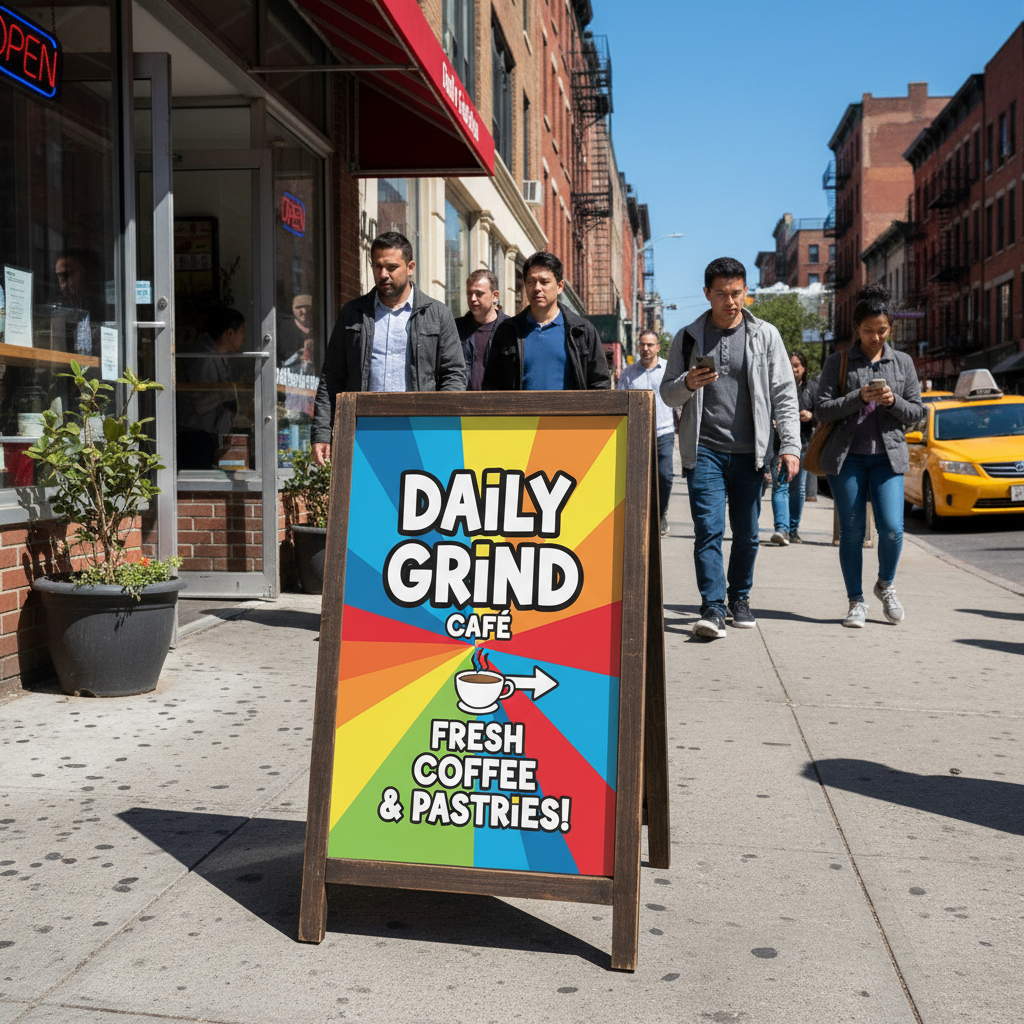 Custom A-Frame Sign Inserts (24x36) – Sidewalk & Storefront Signs | MKY Kustom Kreations