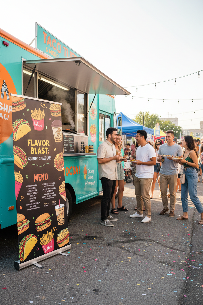 Economy X-Stand Banner – Food Truck